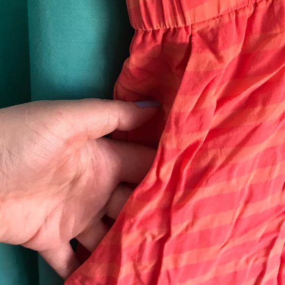 Old Navy Striped Neon Pink Orange Peach Dress XL - Picture 3 of 10